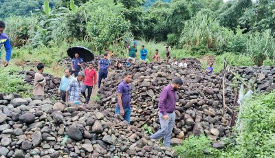 উৎমা ছড়ায় খনিজ সম্পদ উন্নয়ন ব্যুরোর অভিযান, জব্দ ৯৪ হাজার ঘনফুটের বেশি পাথর